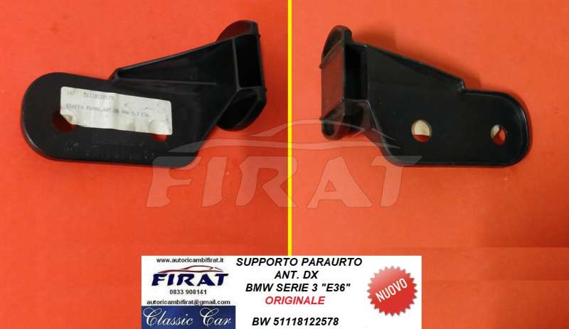 SUPPORTO PARAURTO BMW SERIE 3 "E36" ANT.DX (51118122578)
